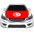 De Republiek Tunesië Hood vlag 3.3X5FT 100% Hoge elastische stof Motor Vlag